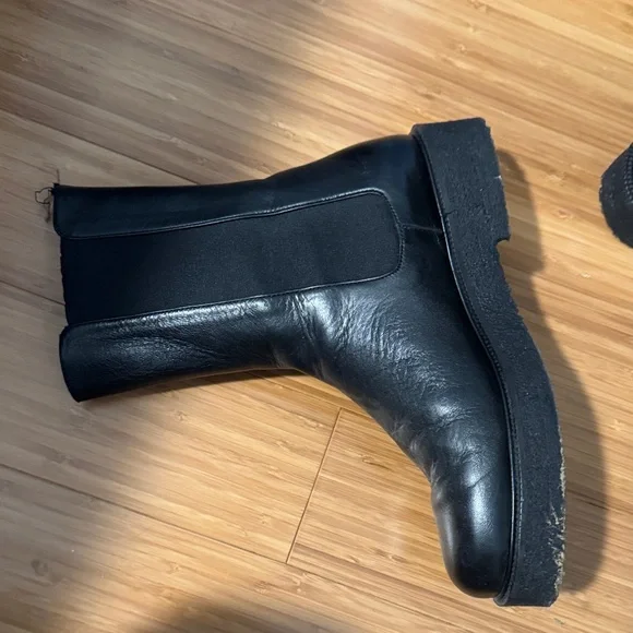 Staud Black Leather Chelsea Boots - Picture 3 of 9